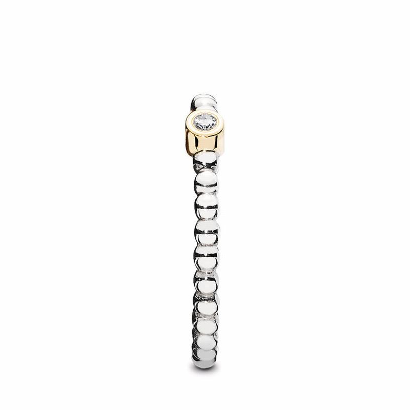 Pandora Australia Evening Star Diamond Stackable Ring - Two Tone | MNWRZD980